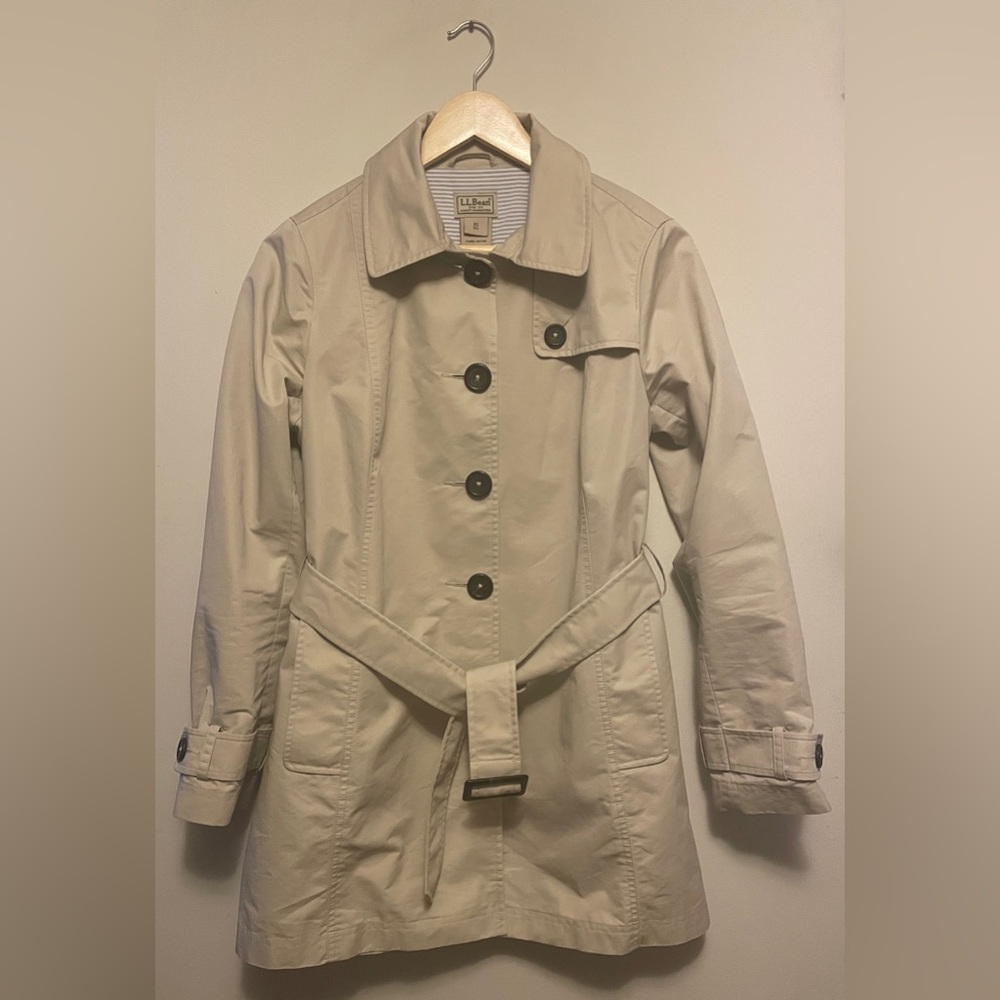 LL Bean Women's Khaki Trench Coat